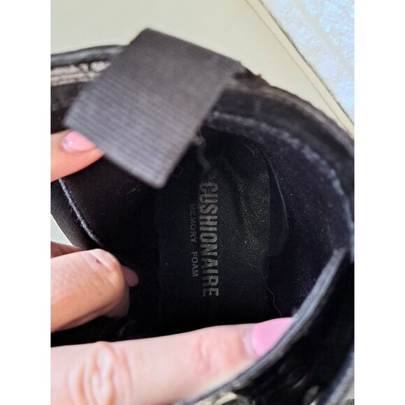 Gothic Platform Combat Patent Lace-Up Platform Boots Black Womens 7.5 Chunky - Picture 9 of 10